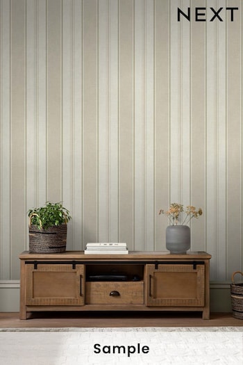 Natural Next Bold Country Stripe Wallpaper Sample Wallpaper (U58328) | £1