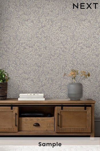 Grey Atelier-lumieresShops Ditsy Leaf Wallpaper Sample Wallpaper (U58418) | £1