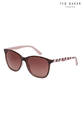 Ted Baker Brown Large Fashion Frame with Print Sunglasses (U58716) | £85
