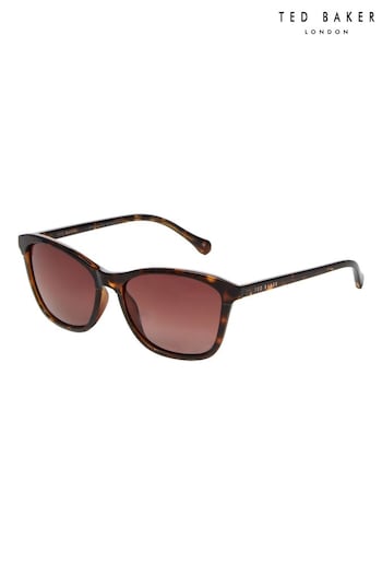 Ted Baker Tortoiseshell Brown Small Classic logo Sunglasses (U58720) | £65