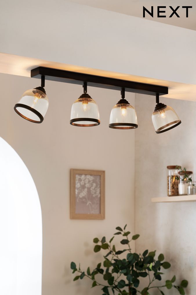 Black kitchen sale spotlights