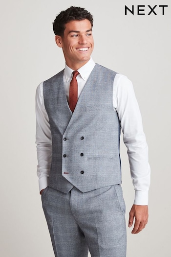 Grey Check Suit Waistcoat (U59727) | £50