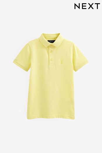 Yellow Short Sleeve Polo HUF Shirt (3-16yrs) (U59827) | £7 - £12