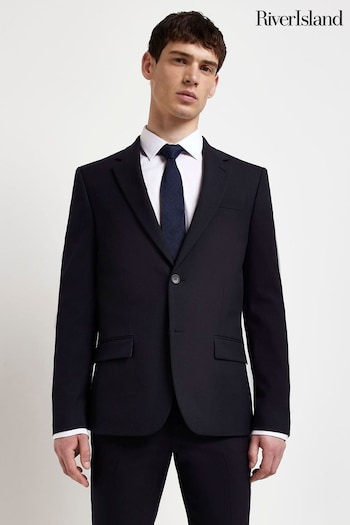 River Island Blue Twill Suit: Jacket (U59934) | £65