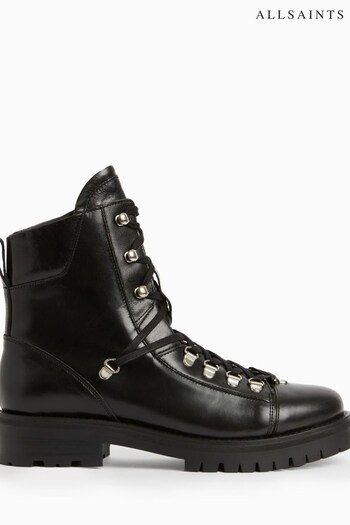 AllSaints Black Franka Boots (U60079) | £249