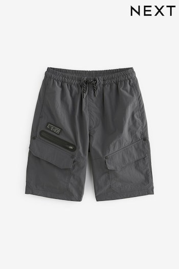 Charcoal Grey Zip Pocket Cargo Shorts (3-16yrs) (U60364) | £15 - £20