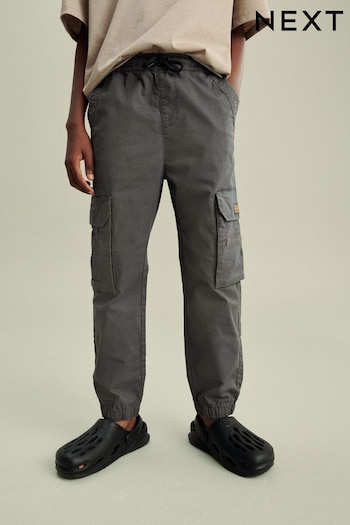 Charcoal Grey Cargo print Trousers (3-16yrs) (U60491) | £16 - £21