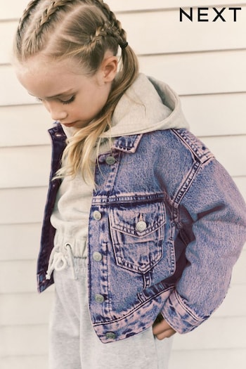 Pink Overdye Oversized Denim Jacket (3-16yrs) (U60581) | £19 - £25