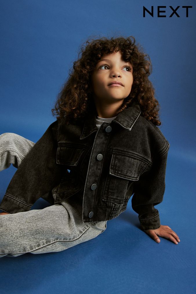 Girls dark hotsell denim jacket