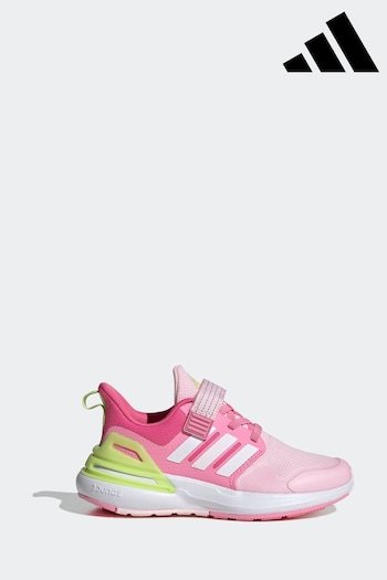 adidas Pink Sportswear Kids RapidaSport Bounce Elastic Lace Top Strap Trainers (U60714) | £40