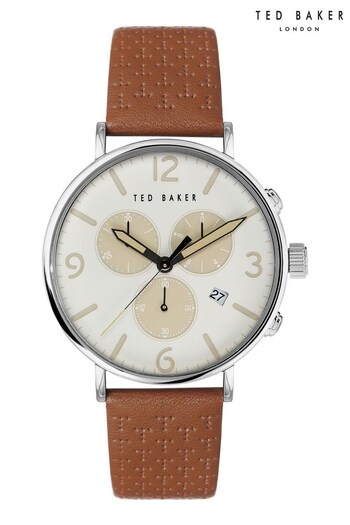 Ted Baker Barnett Tan Brown Leather Strap Watch (U60976) | £160