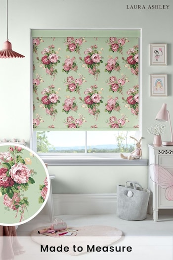 Laura Ashley Sage Green Cecilia Made To Measure Roller Blind (U61042) | £58