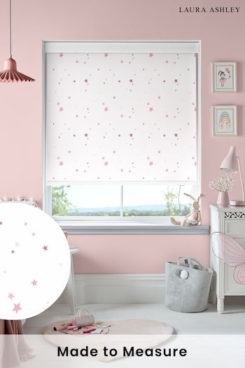 Laura Ashley Pink Painterly Stars Made To Measure Roller Blind (U61056) | £58