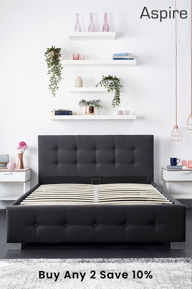 Next black shop bed frame