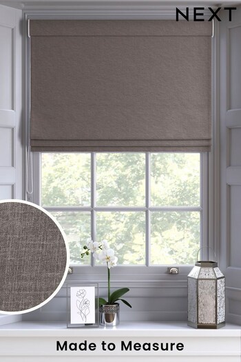 Grey Soft Chenille Made to Measure Roman Blind (U61389) | £42