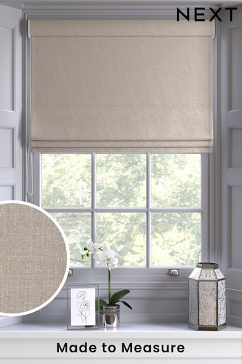 Natural Soft Chenille Made to Measure Roman Blind (U61390) | £84