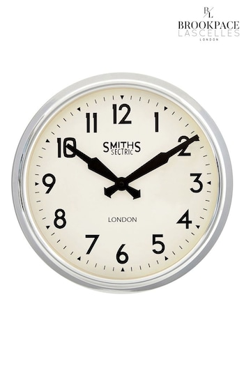 Brookpace Lascelles Chrome Retro Style Smiths Chrome Metal Cased Wall Clock (U61961) | £69