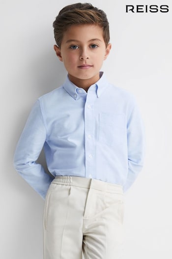 Reiss Soft Blue Greenwich Junior Slim Fit Button-Down Oxford Shirt (U61985) | £28