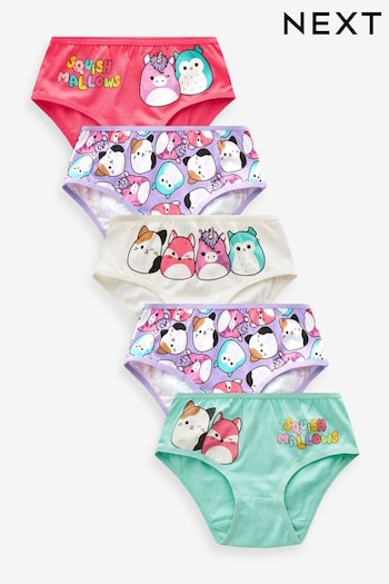 Red/Green Squishmallow Briefs 5 Pack (5-14yrs) (U62231) | £11 - £14