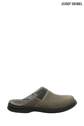 Josef Seibel Grey Max Soft Leather Slip-On Mules (U62618) | £75