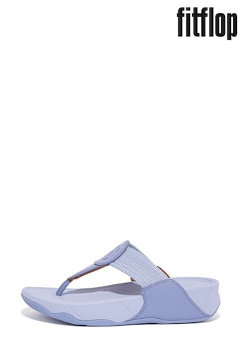 FitFlop Purple Walkstar Webbing Toe Post Sandals mud (U62624) | £60