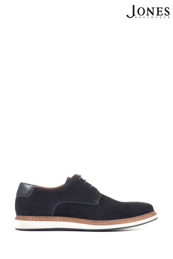 Jones Bootmaker Mens Brown Lowen Leather Suede Casual Lace-Up con Shoes (U62826) | £99