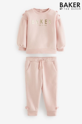 Baker by Ted Baker (0-6yrs) Bow Sweater and Joggers Set (U62851) | £32 - £37