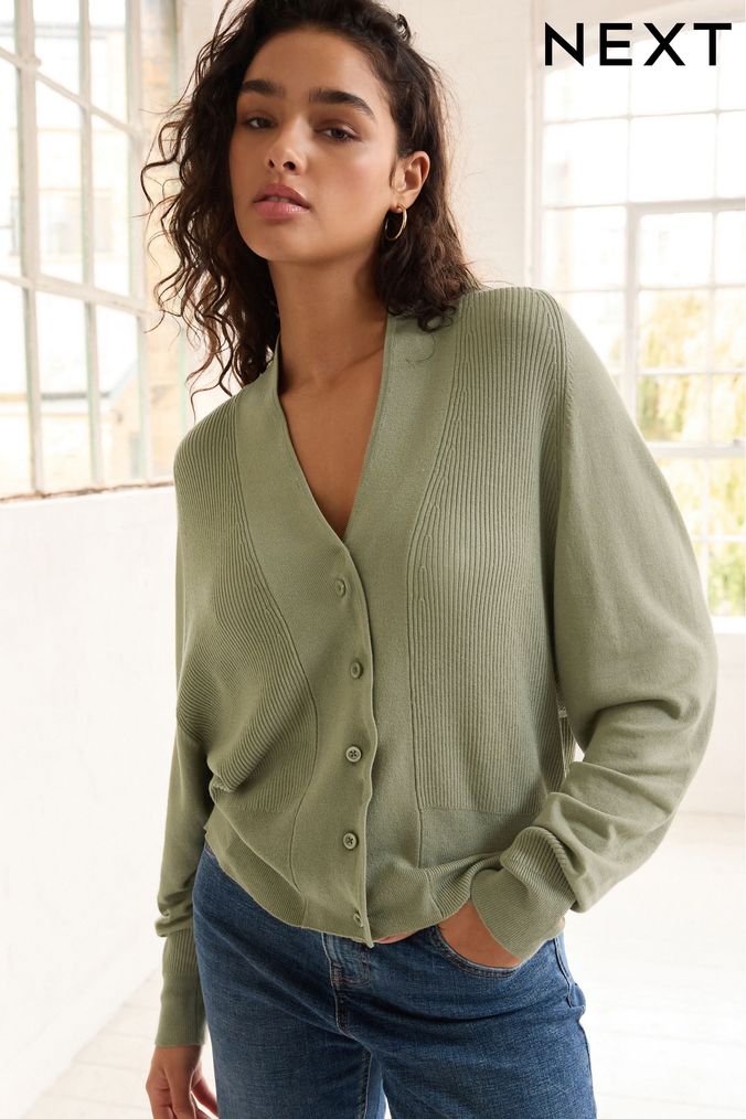 Womens olive sales green cardigan