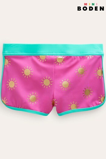 Boden Pink Patterned Swim Shorts (U63482) | £15 - £17