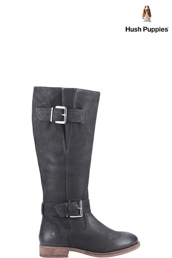 Hush Puppies Estelle Black Boots (U63544) | £130