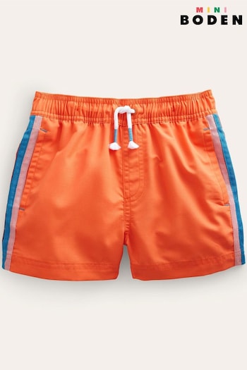 Boden Orange Sporty Stripe Shorts (U63891) | £25 - £27