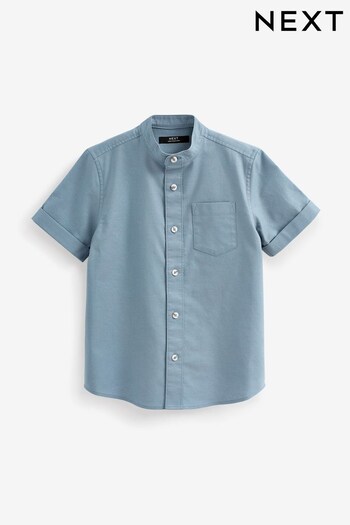 Blue Grandad Collar Oxford Westwood Shirt (3-16yrs) (U64120) | £12 - £17