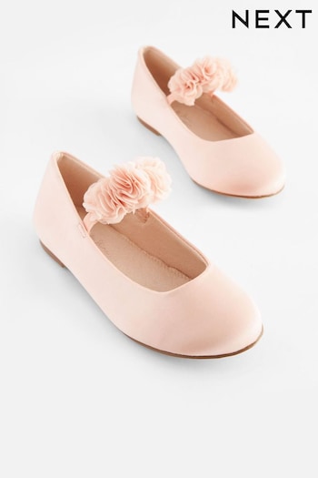 Pink Standard Fit (F) Stain Resistant Corsage Flower Occasion Shoes (U64152) | £24 - £31