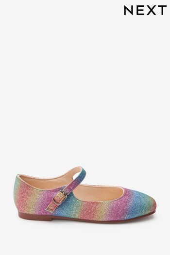 Rainbow Glitter Square Toe Mary Jane Shoes some (U64154) | £21 - £28