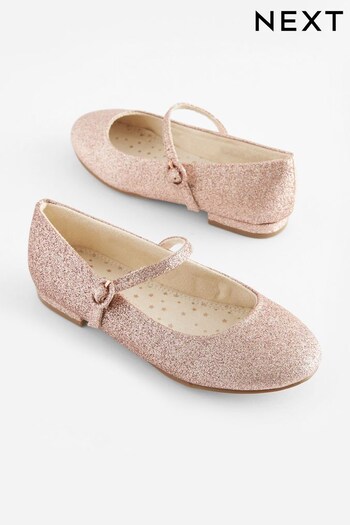 Pink Glitter Standard Fit (F) Mary Jane Occasion Shoes (U64156) | £21 - £28