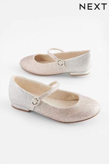 Ombre Gold/Silver Glitter Standard Fit (F) Mary Jane Occasion Shoes Souliers (U64157) | £21 - £28