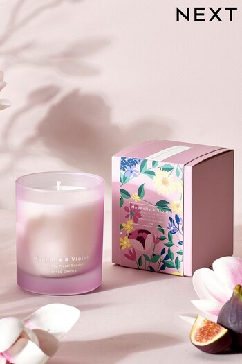 Magnolia And Violet Scented Candle (U64238) | £10