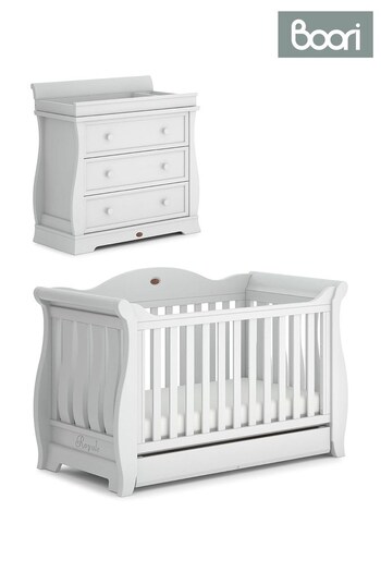Boori White Beautifully Carved Nursery Friendly Unique Paint Cot Bed (U64335) | £2,166