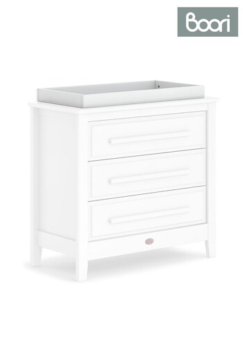 Boori White Wooden Changing Tray Compatible with Boori Smart Assembly Chest of Drawers (U64344) | £69
