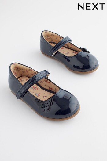 Navy Wide Fit (G) Butterfly Mary Jane Shoes (U64393) | £18 - £20