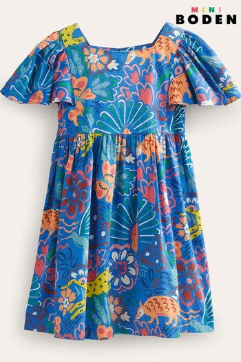 Boden Blue Printed Woven Dress (U65807) | £25 - £29
