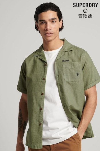 Superdry Green Vintage Resort Shirt (U66312) | £40