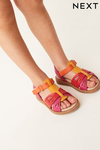Bright Pink Butterfly Sandals (U66488) | £18 - £20