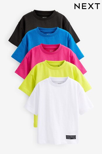 Neon Short Sleeves T-Shirt 5 Pack (3mths-7yrs) (U66696) | £22 - £26