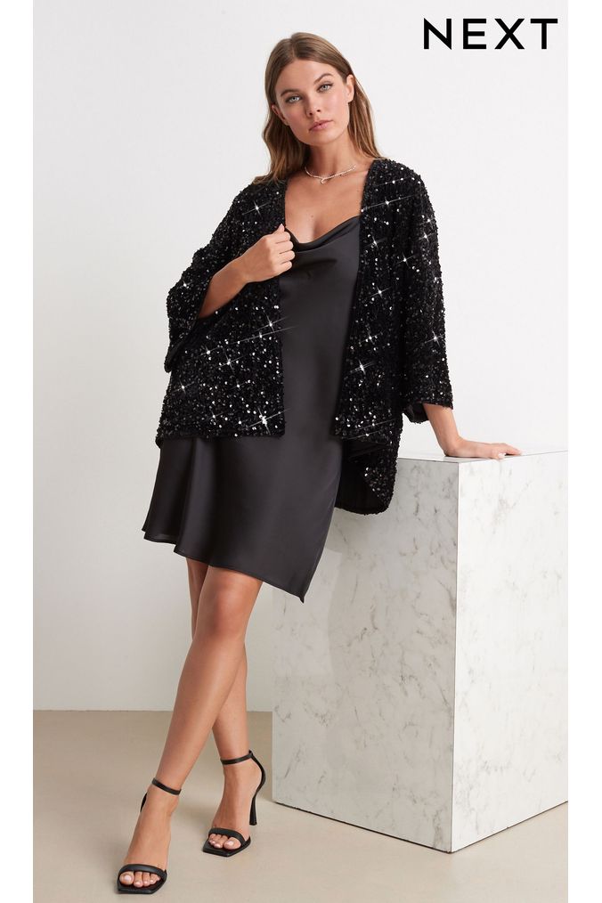 Sequin kimono cheap jacket uk