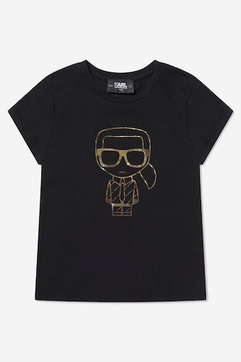 Girls Karl Ikonik Print T-Shirt (U66774) | £24 - £30