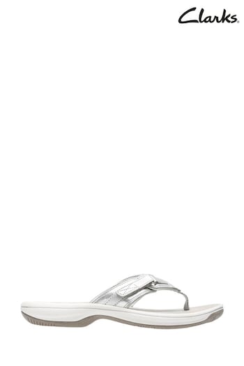 Clarks Silver Brinkley Sea Sandals negras (U66989) | £35