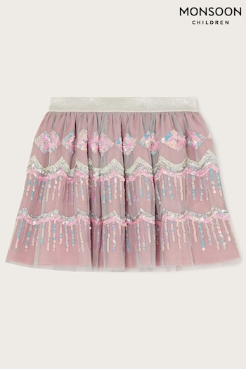 Monsoon Purple Disco Sequin Sew Skirt (U66992) | £28 - £33