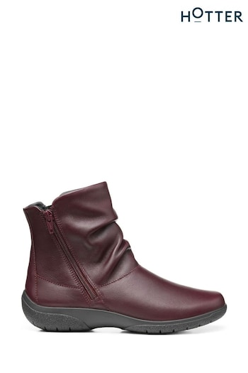 Hotter Red Whisper Zip Fasting Boots (U67362) | £99