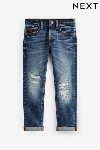 Mid Blue Distressed Jeans Summer (3-16yrs) (U67479) | £17 - £22